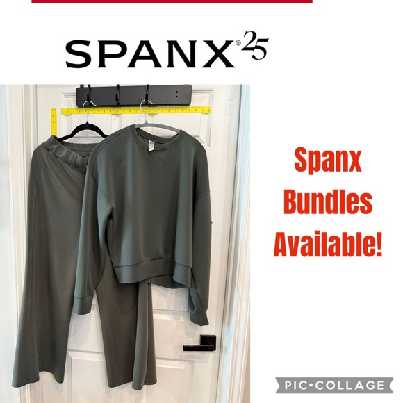 Spanx Air Essentials Crewneck sweatshirt in Essex Green NWT - Picture 6 of 7